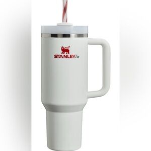 Stanley White Tumbler with Red Logo